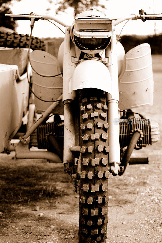 WW2 宝马摩托车。